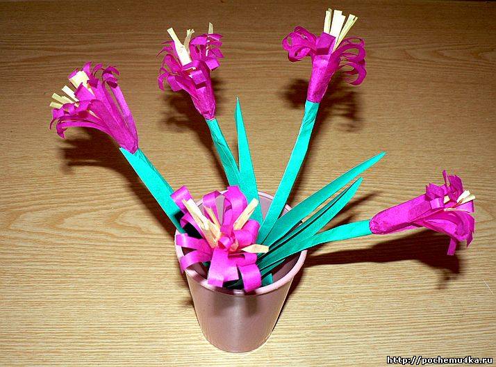 Подснежники из картона своими руками Подснежники из картона своими руками